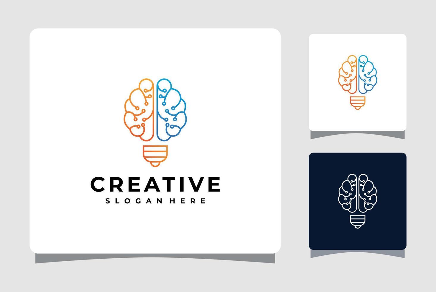 Light  Bulb And Brain Logo Template Design Inspiration vector