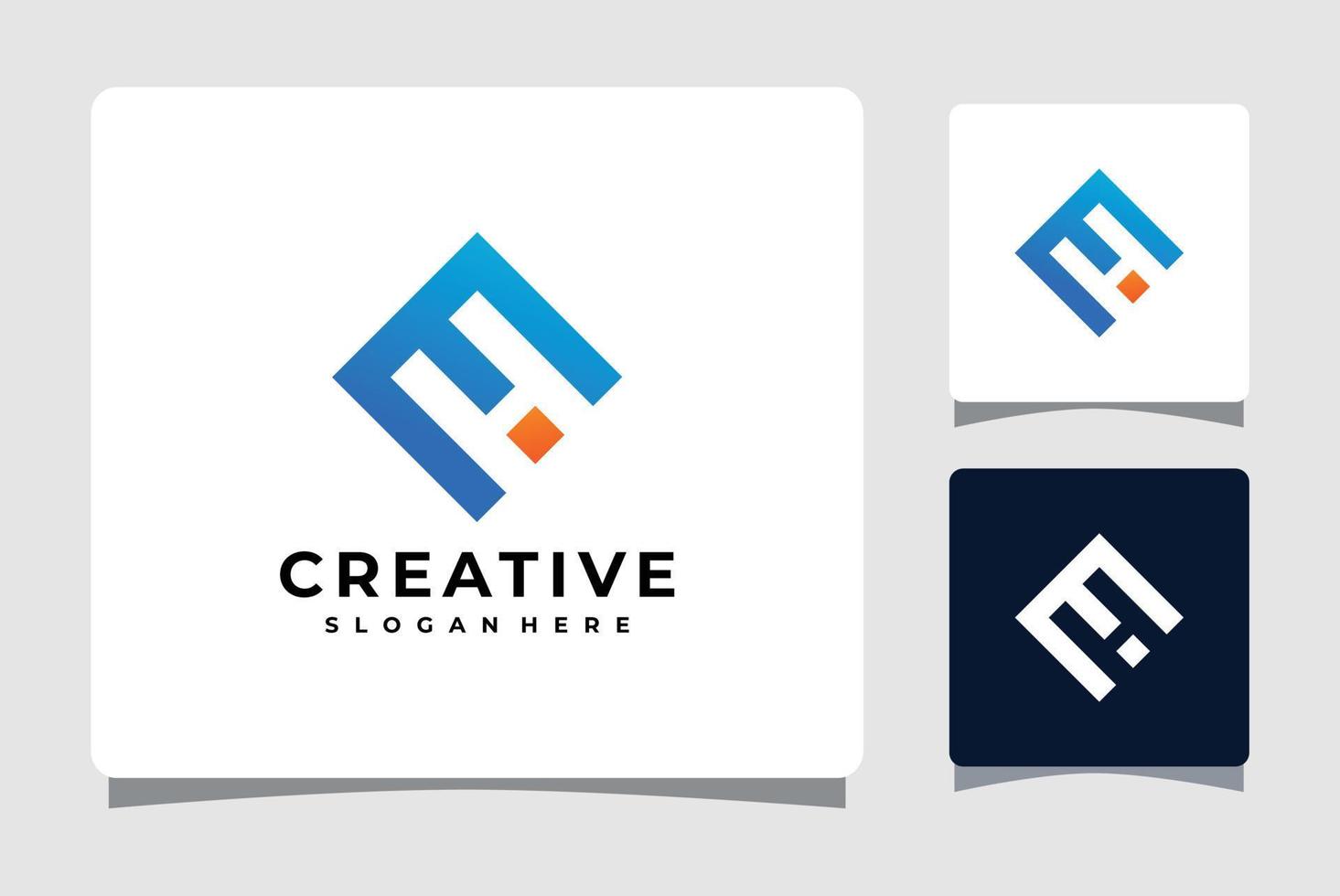 Letter E or M Geometry Logo Template Design Inspiration vector