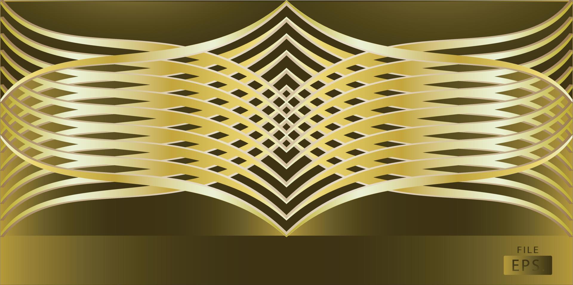 Golden line spiral vector image