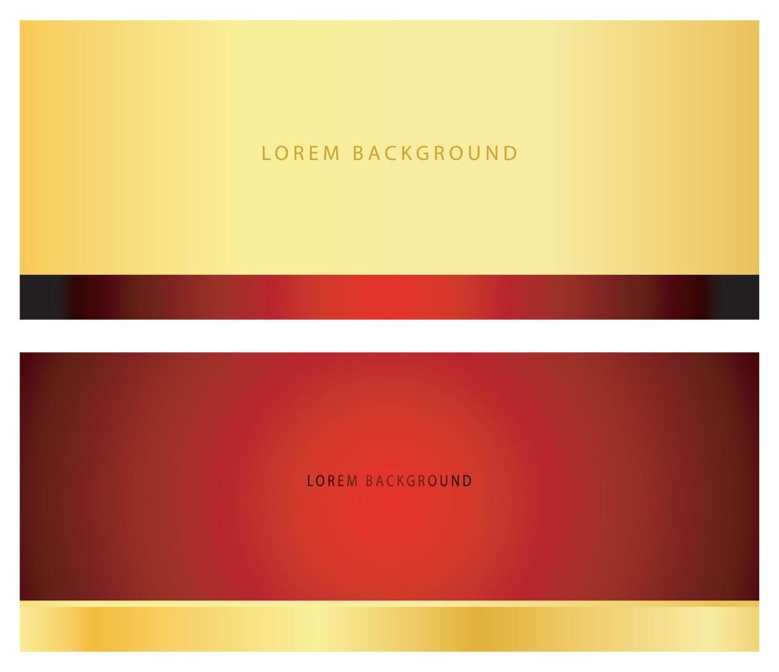 Banner background red black gold vector