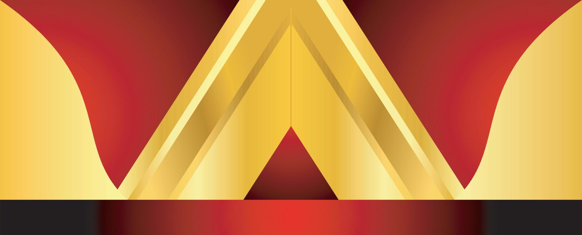 Abstract red black gold luxury design modern futuristic background vector image