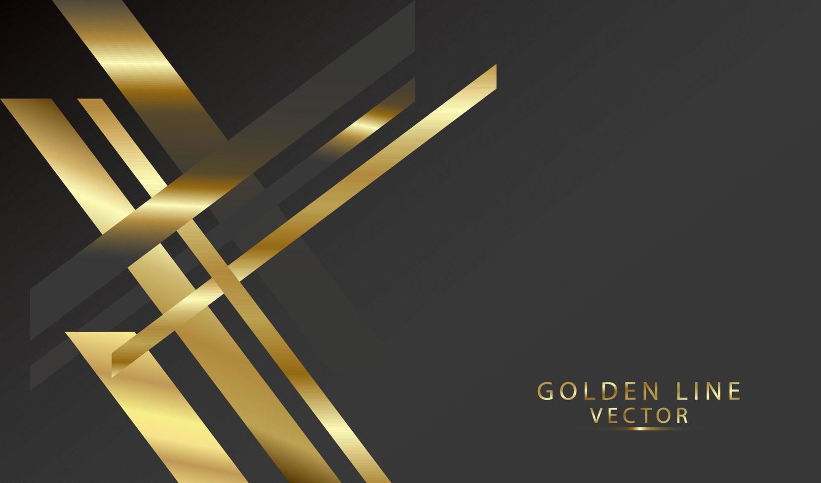 Black background with golden abstract vector design