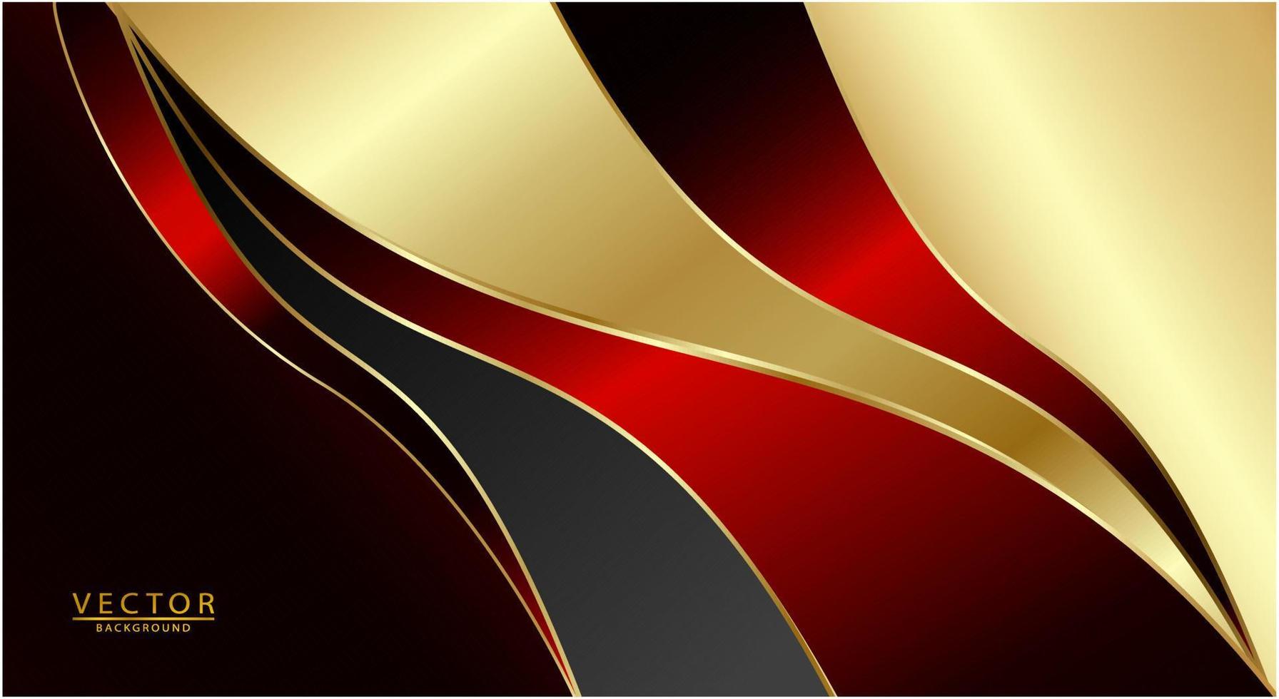 Dark red gold abstract background vector