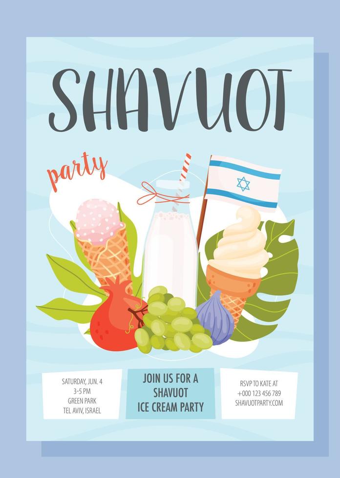 Happy Shavuot Day vector