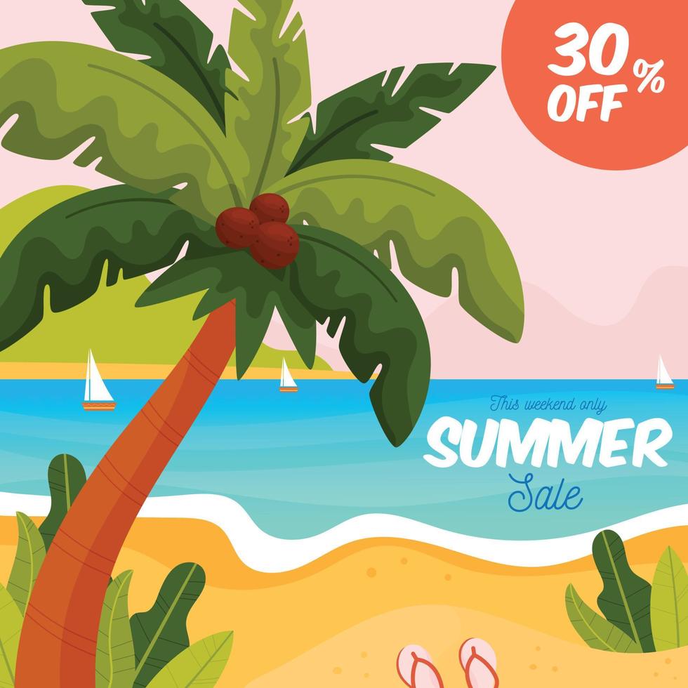 Summer Sale flyer card vector