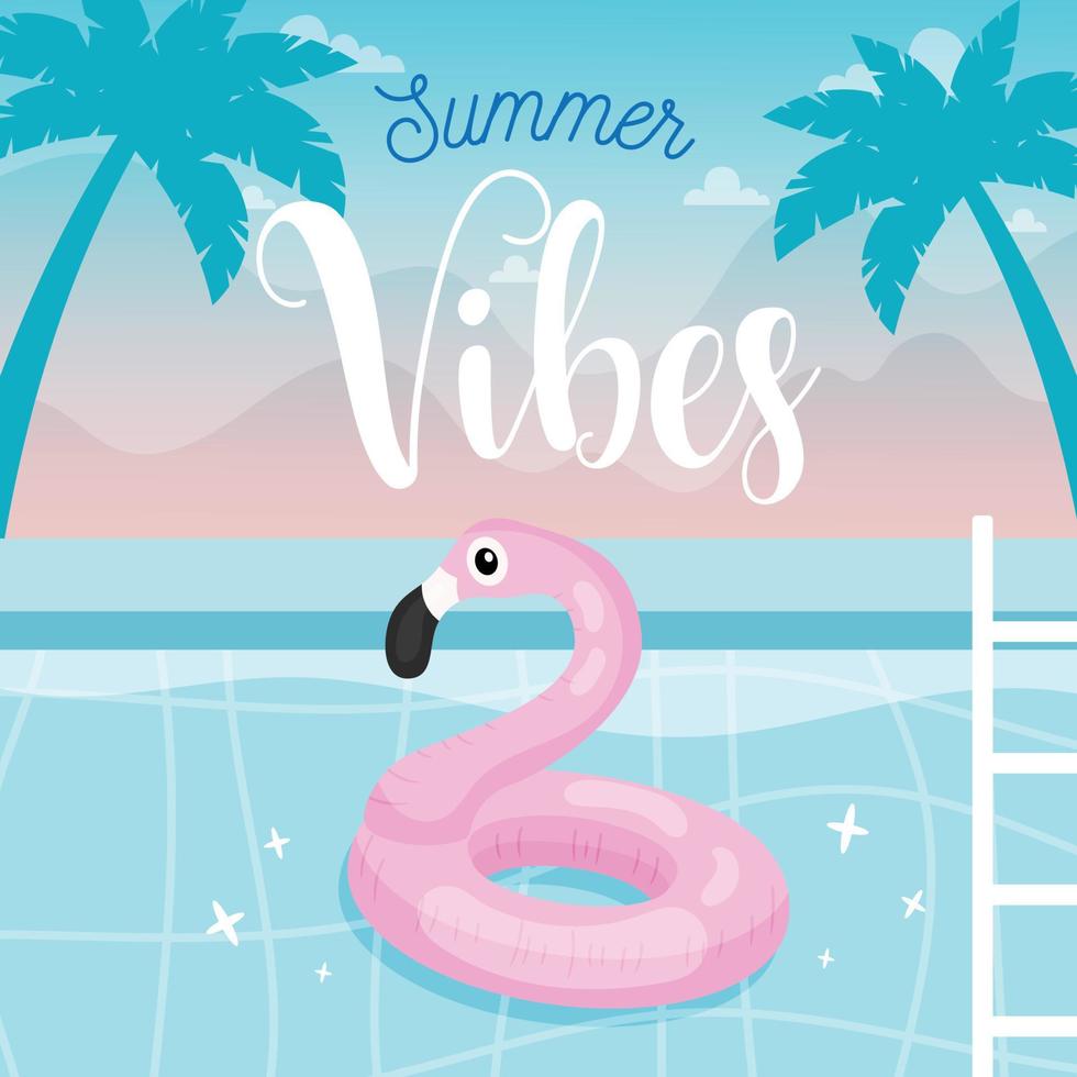tarjeta de vibraciones de verano vector