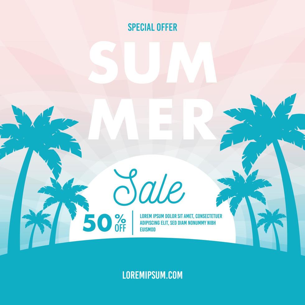 Summer Sale flyer card vector
