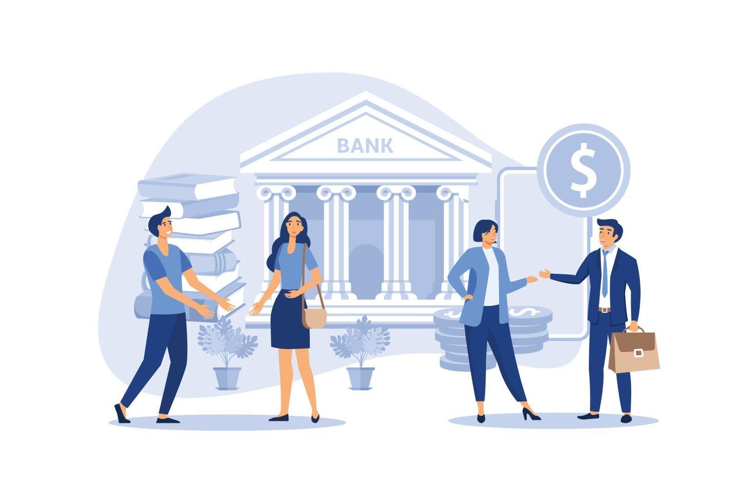 manage finances save for future investment with mobile banking saving online flat vector illustration