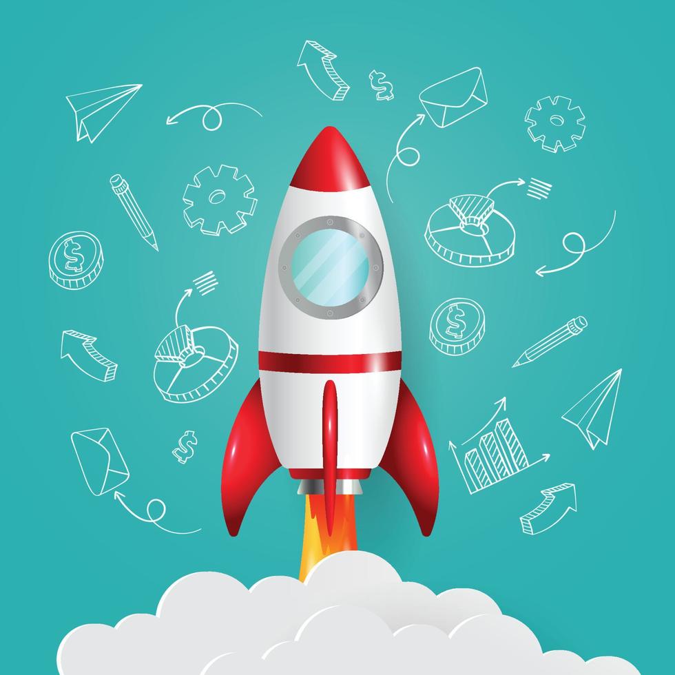 Business Startup Background Design vector