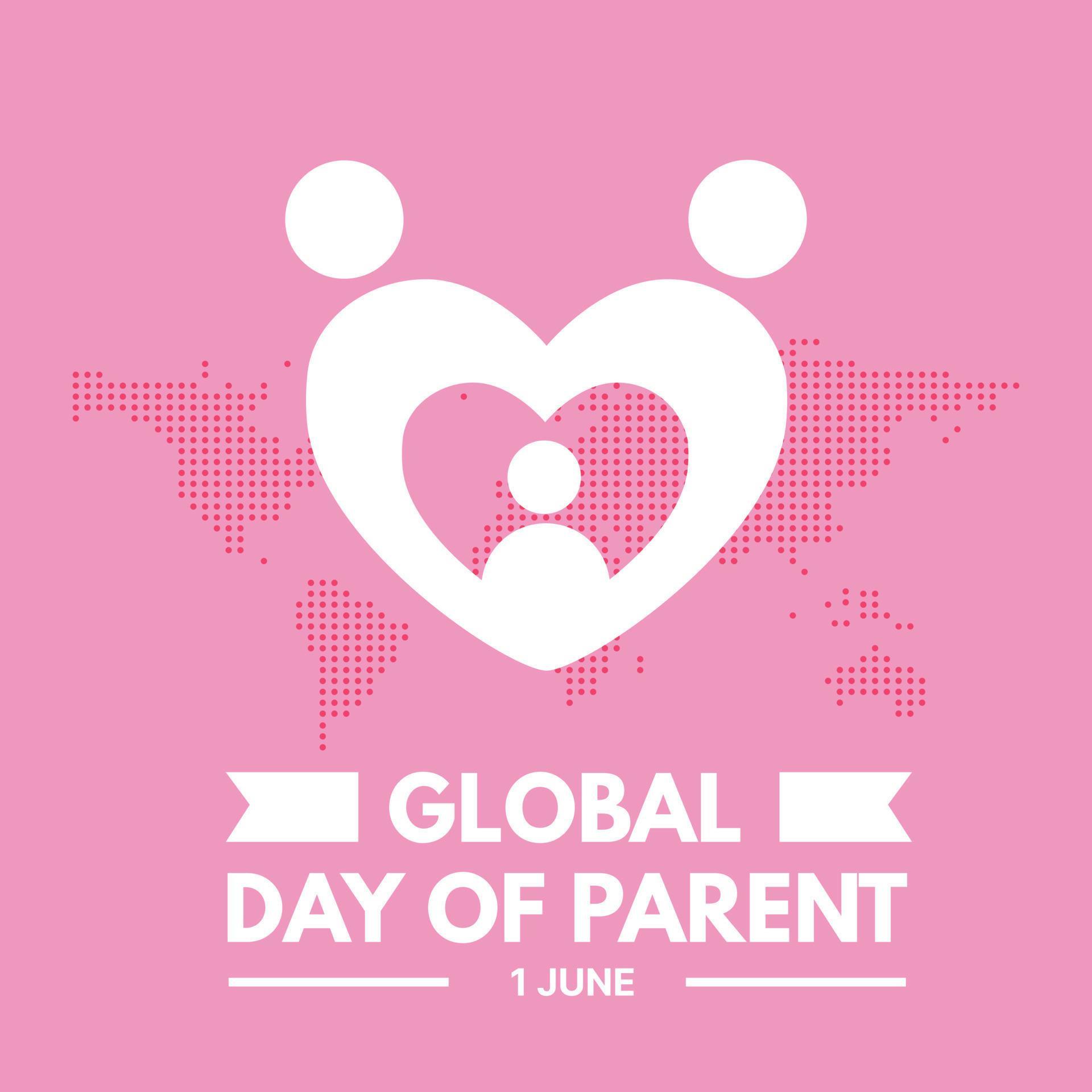 Global Day of Parent day free banner poster vector design in flat style