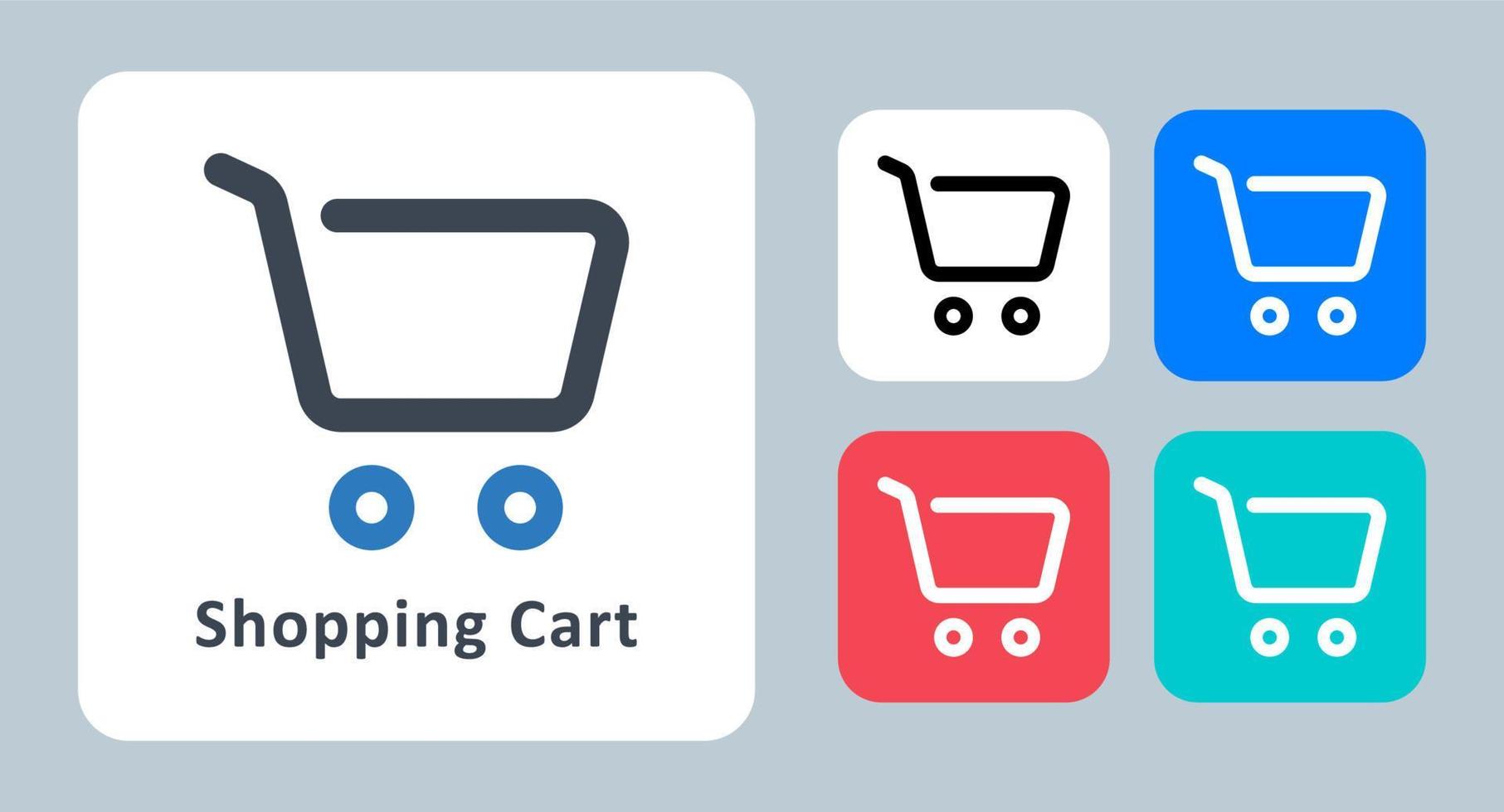 icono de carrito de compras - ilustración vectorial . compras, carrito, comercio electrónico, compras en línea, tienda, comprar, comercio electrónico, tienda, línea, contorno, plano, iconos. vector