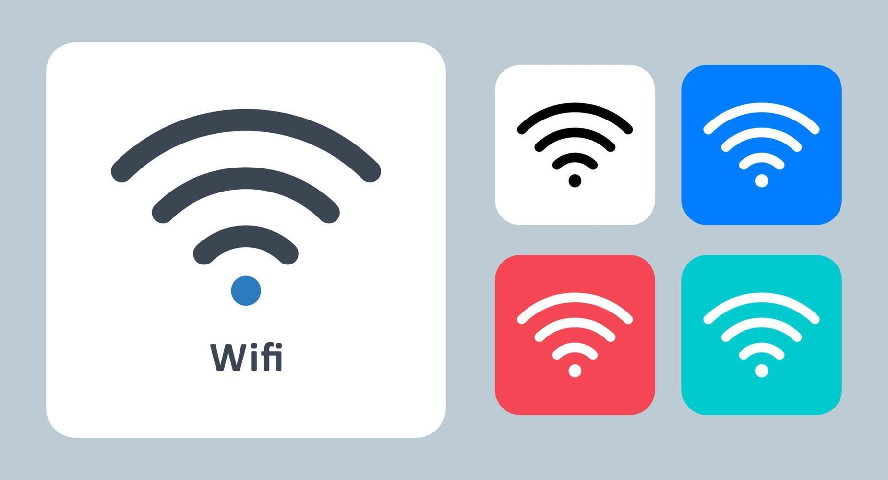 icono wifi - ilustración vectorial . wifi, inalámbrico, señal, internet, red, conexión, comunicación, conectar, línea, contorno, plano, iconos. vector