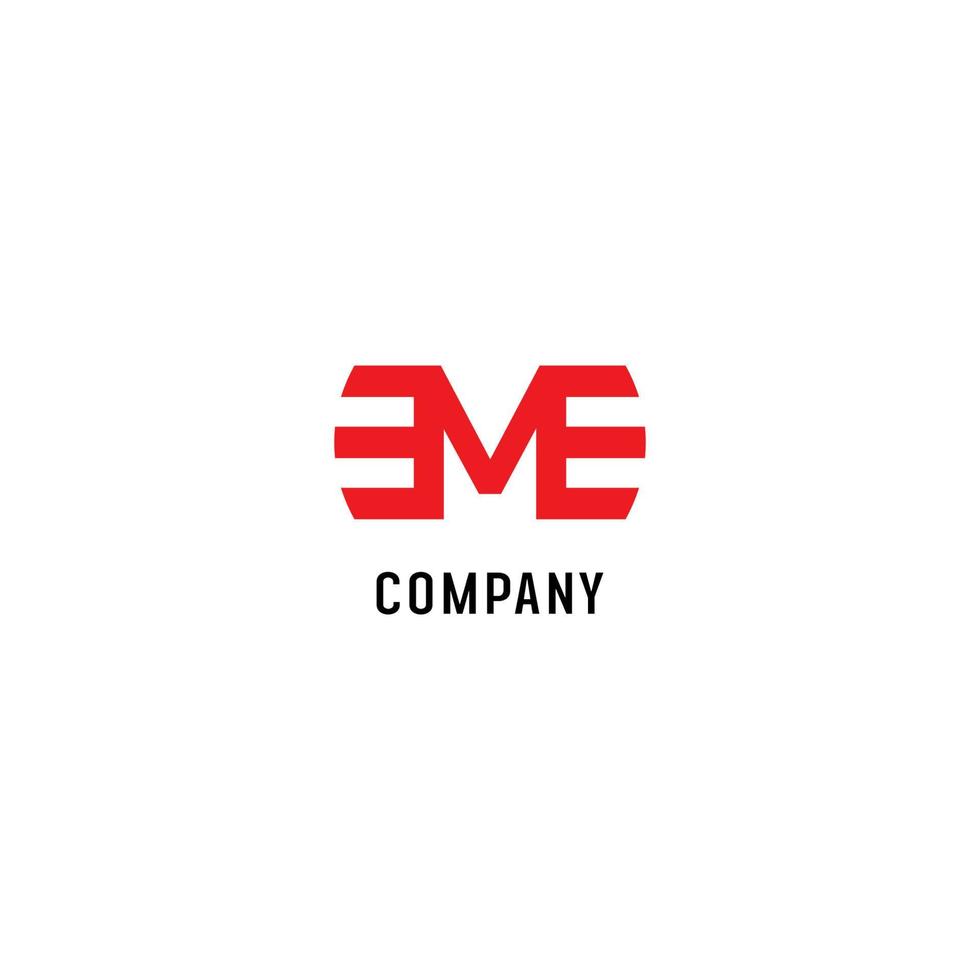letra m plantilla de diseño del logotipo del alfabeto, em abjad, plano simple limpio, rojo, concepto de marca, negrita fuerte, moda de ropa, negocios, moderno vector
