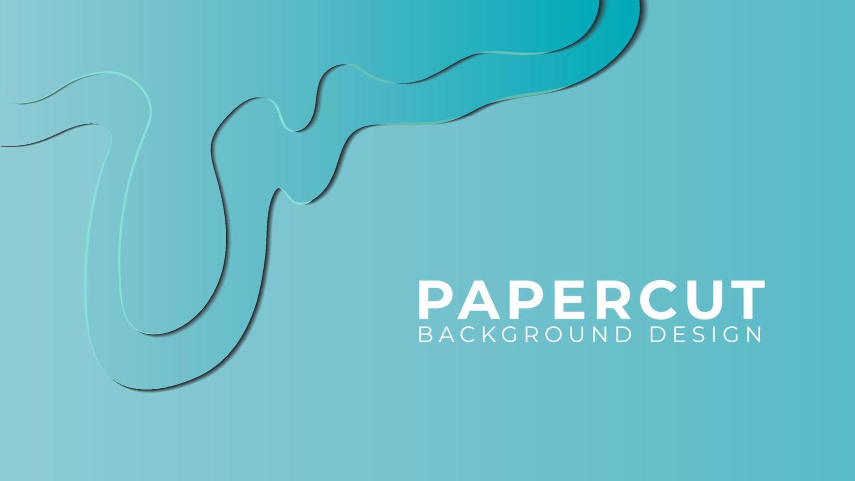 Ilustración de vector de capas de corte de papel líquido 3d colorido. plantilla de diseño de fondo abstracto brillante. tema de color de gradación turquesa y azul claro. estilo de diseño limpio y simple