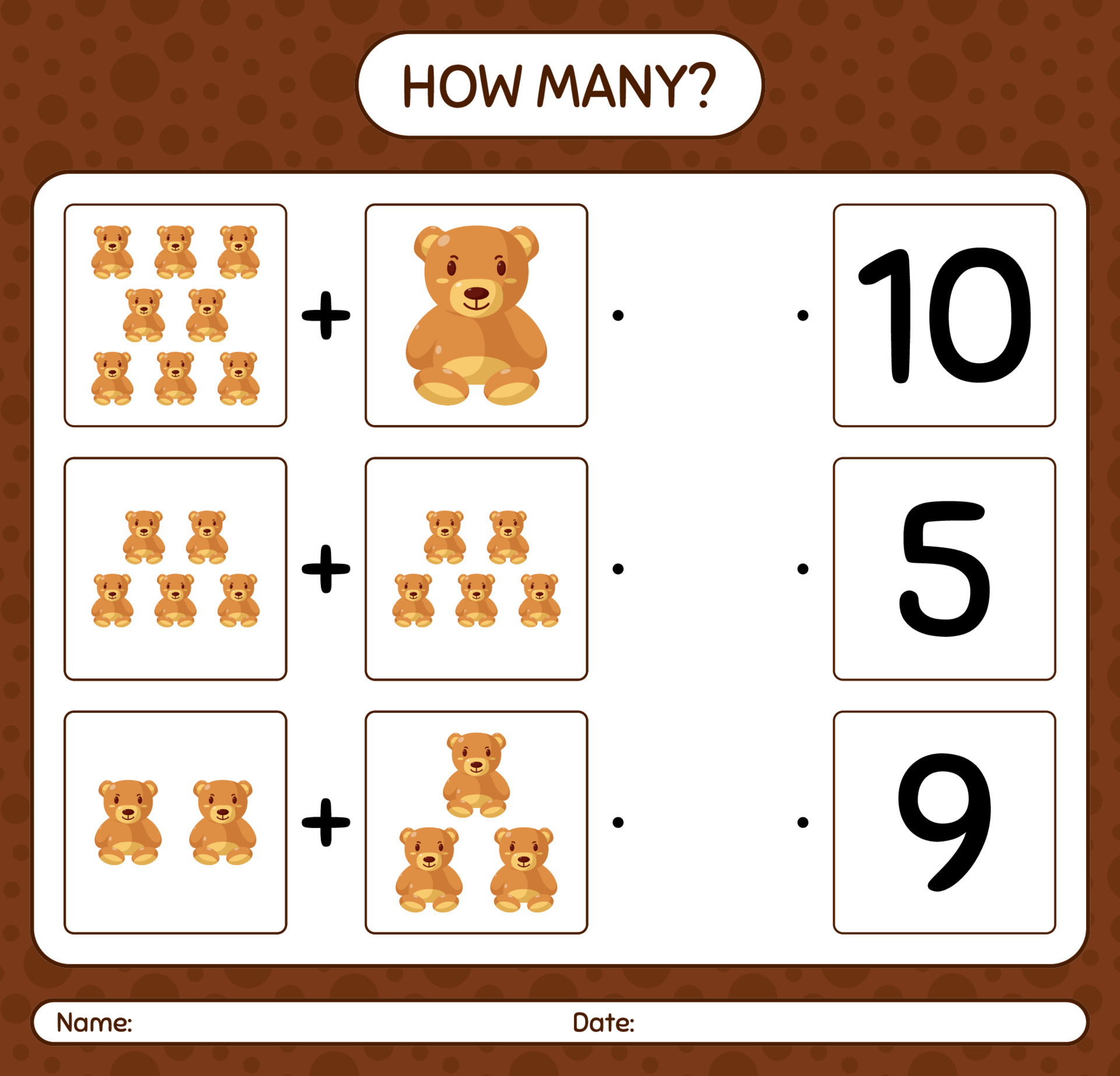 Teddy counting best sale game