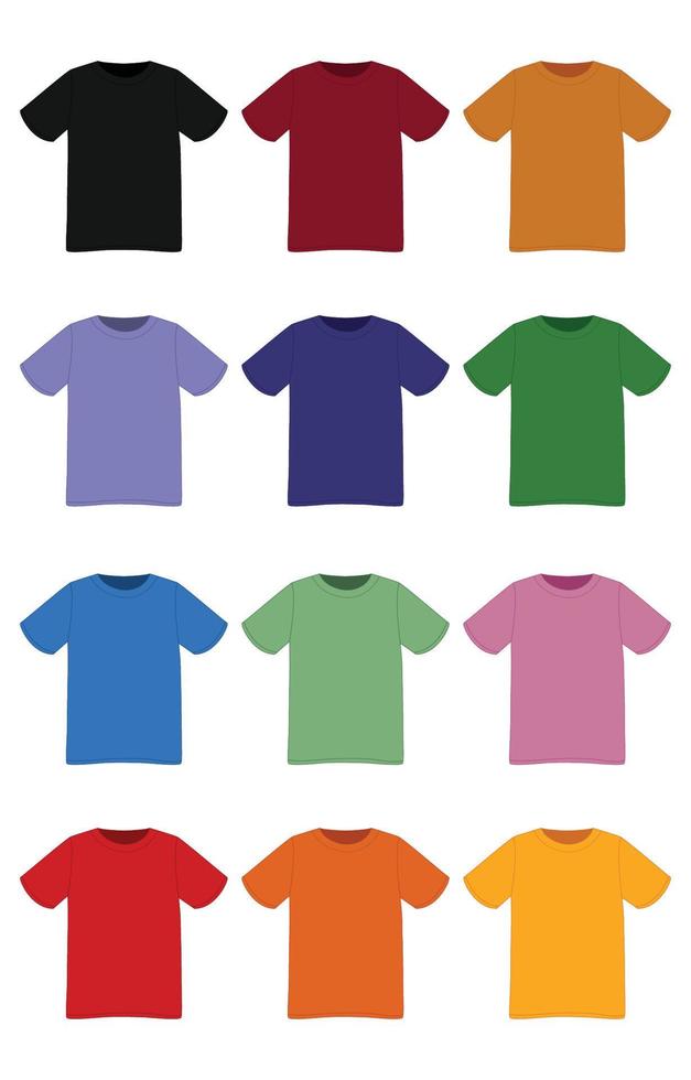 Flat Tshirt Template vector