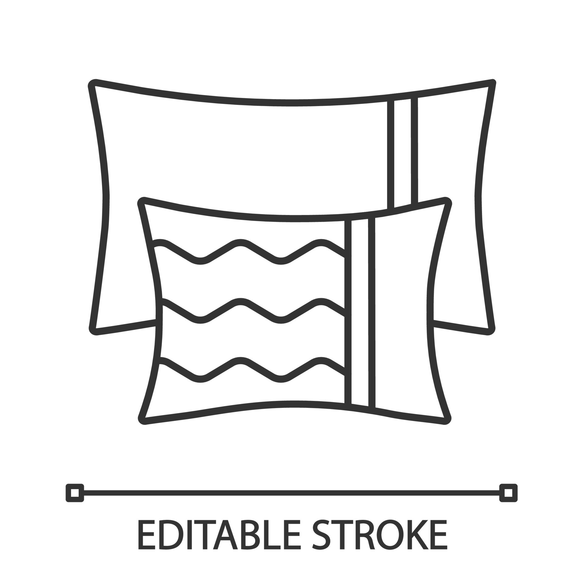 Pillows linear icon. Thin line illustration. Contour symbol. Cushions