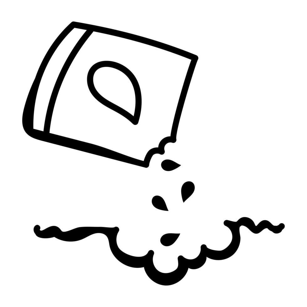 Seeds to the plant, doodle icon vector