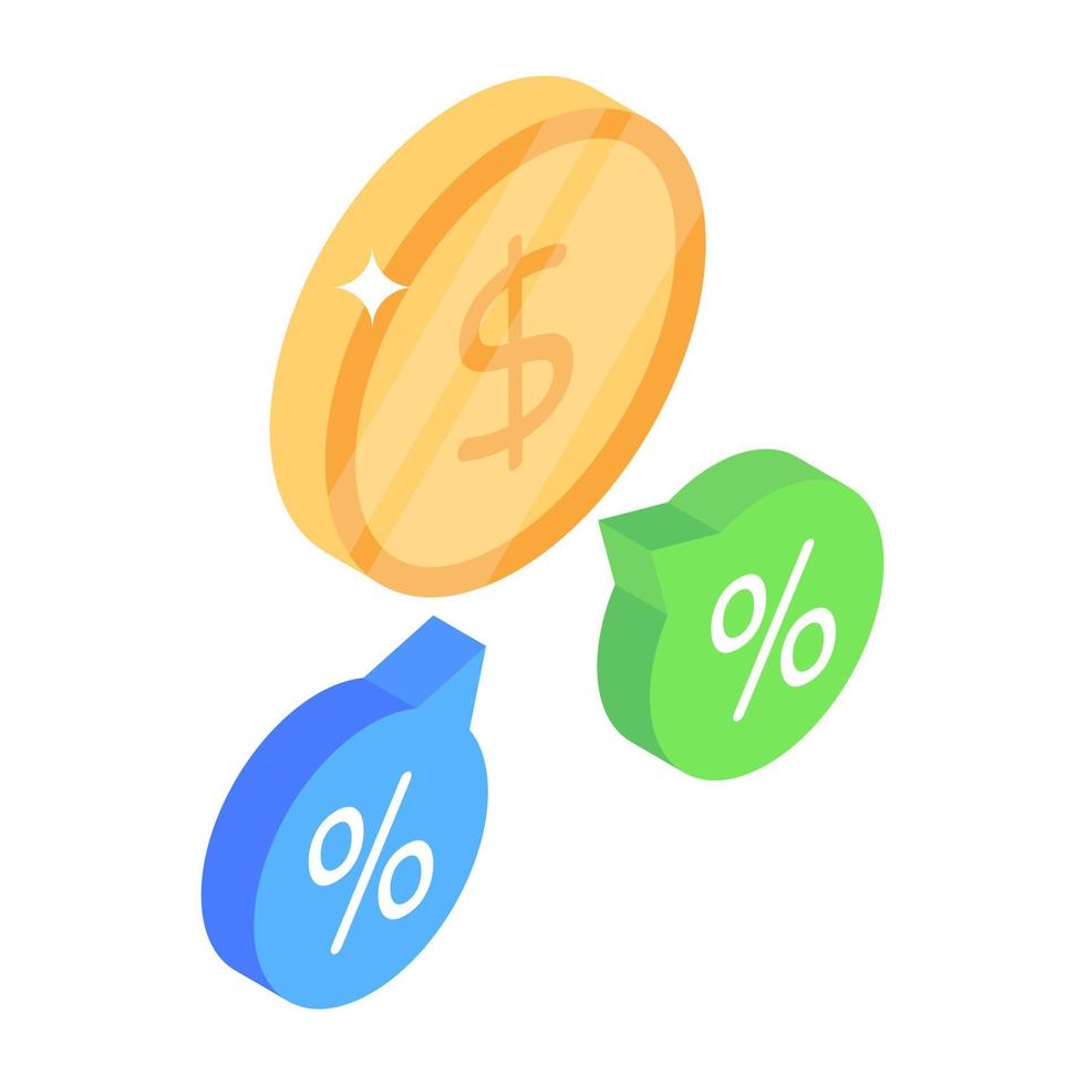Download premium 3d icon of interest rates vector