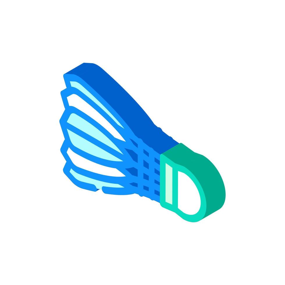 badminton sportive game isometric icon vector illustration