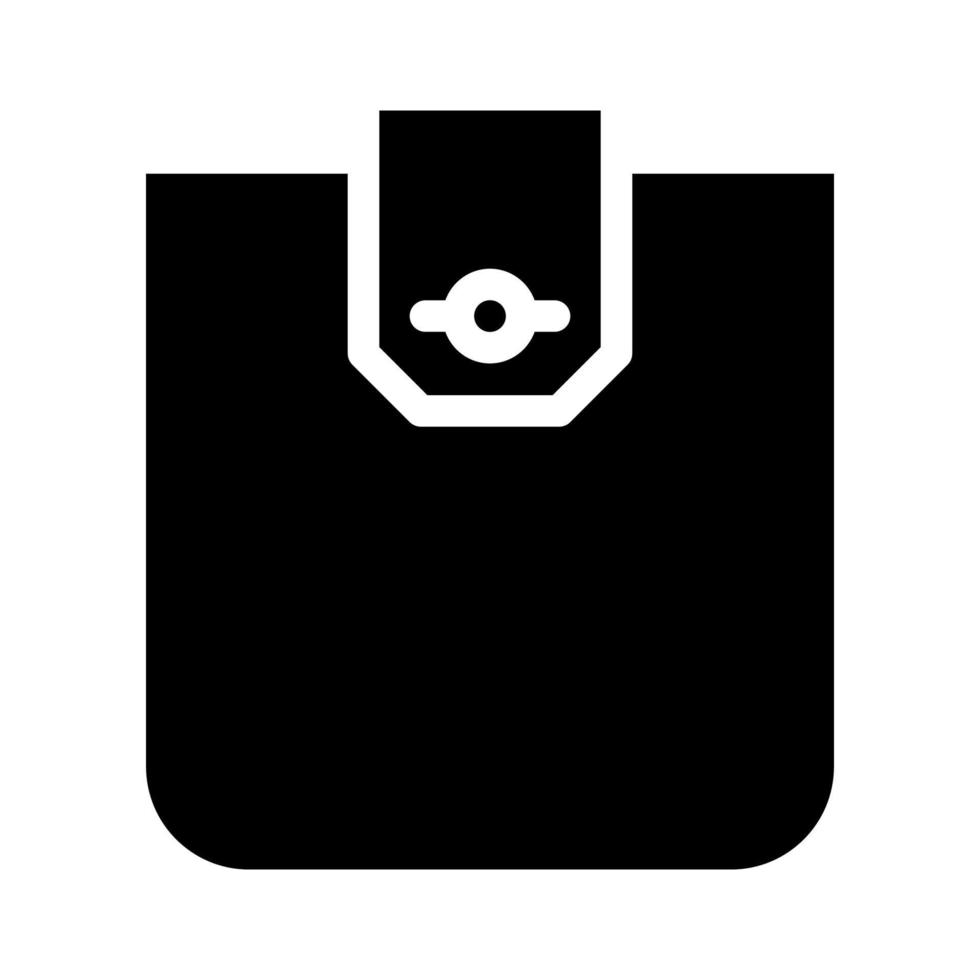 flap pocket glyph icon vector illustration