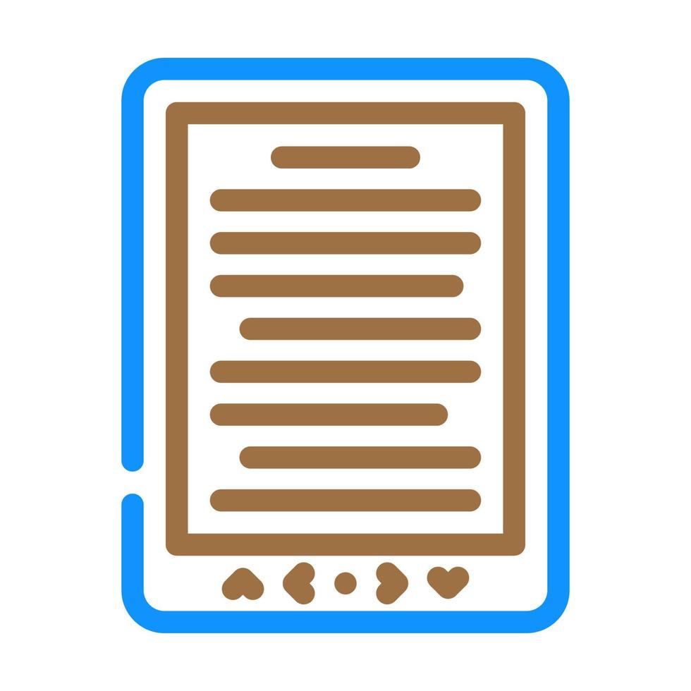 ebook device color icon vector illustration