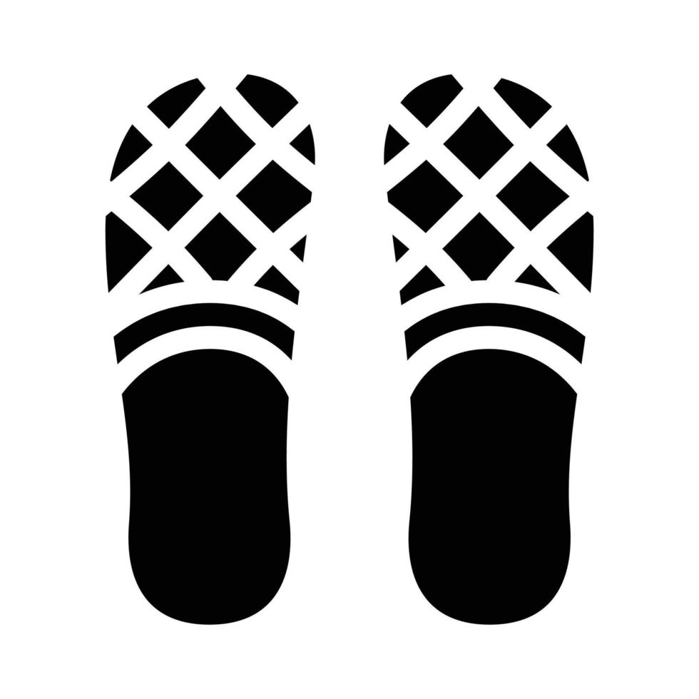 slippers shoes glyph icon vector illustration sign