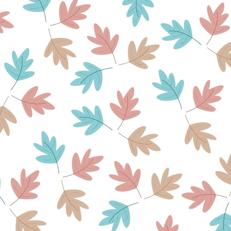 ilustración vectorial de patrón elegante con lindas hojas y animales vector