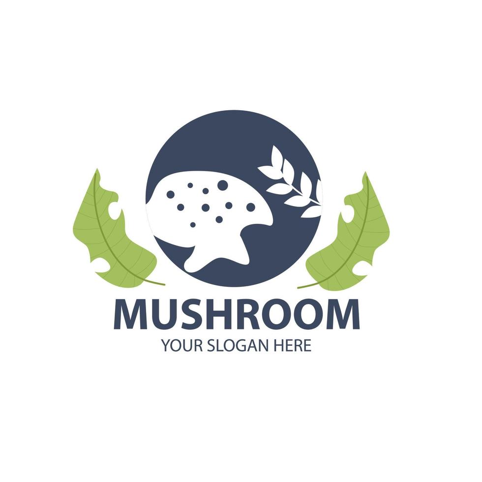 Logo for your business with cute mushroom character vector
