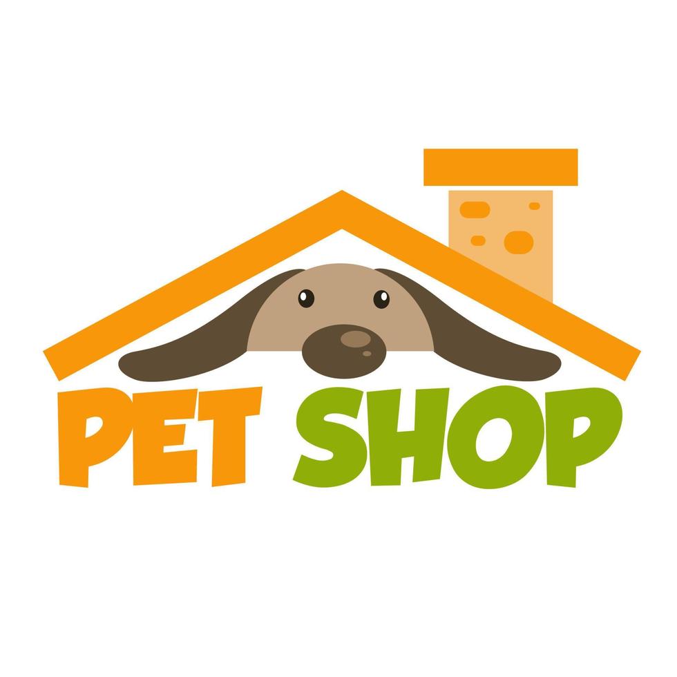 lindo logo para tu tienda de mascotas vector