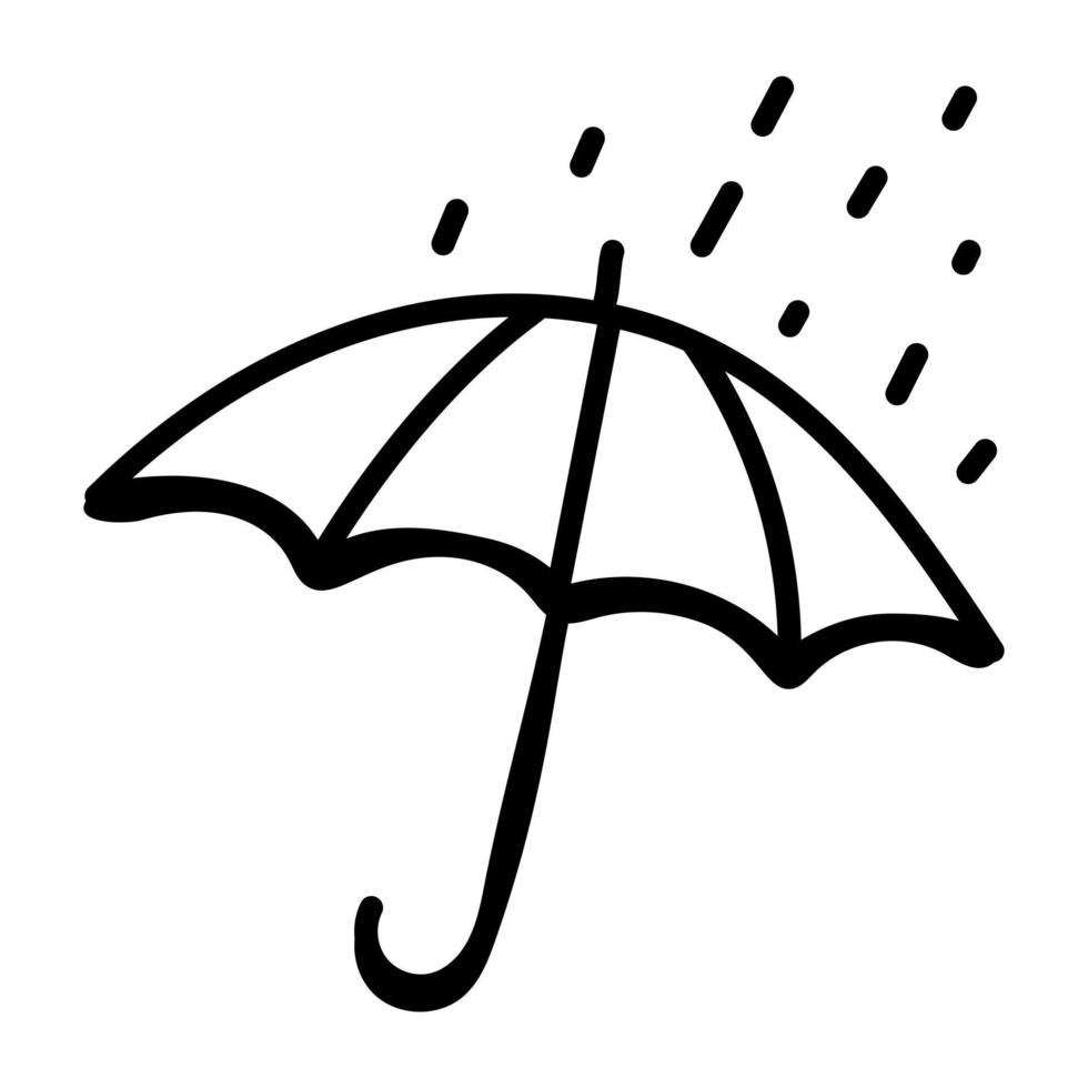 Trendy doodle icon of an umbrella 7983726 Vector Art at Vecteezy