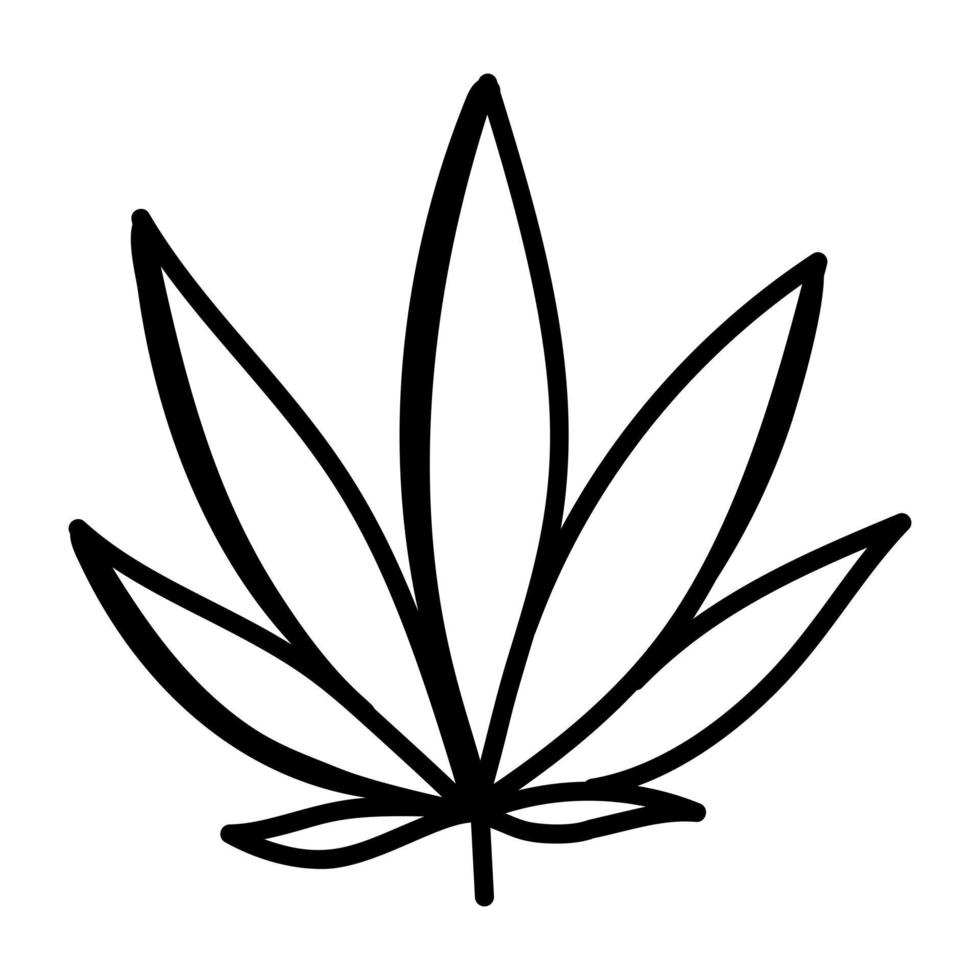 A weed editable doodle icon download vector