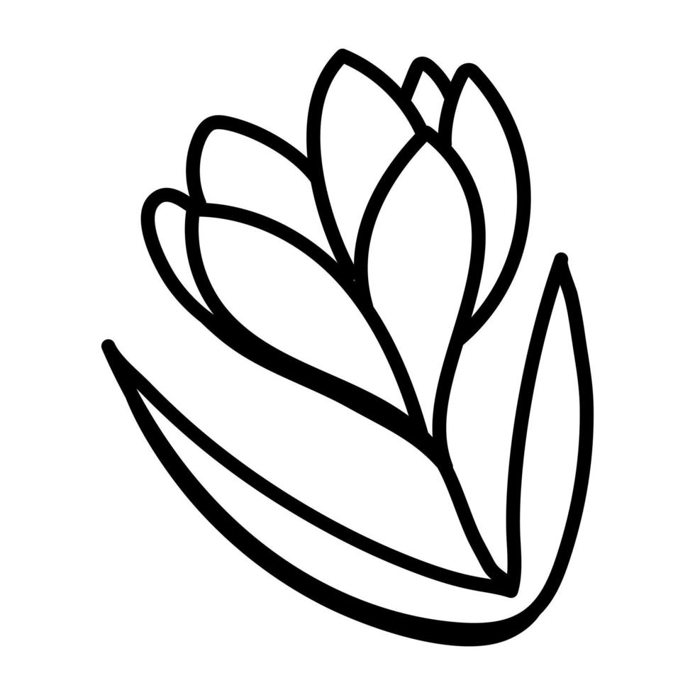 A hand drawn icon of a flower 7983741 Vector Art at Vecteezy