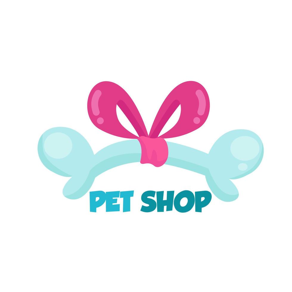 Cute logo for your pet shop vector