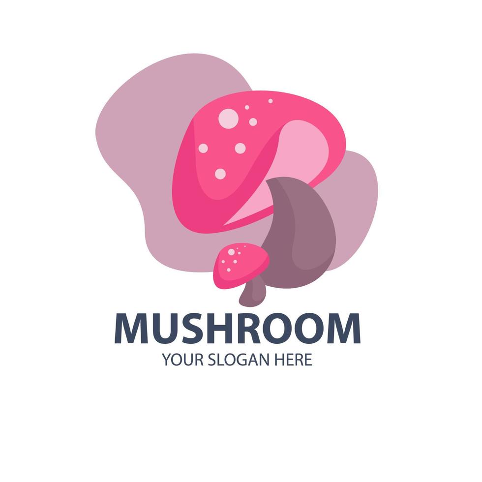 Logo for your business with cute mushroom character vector