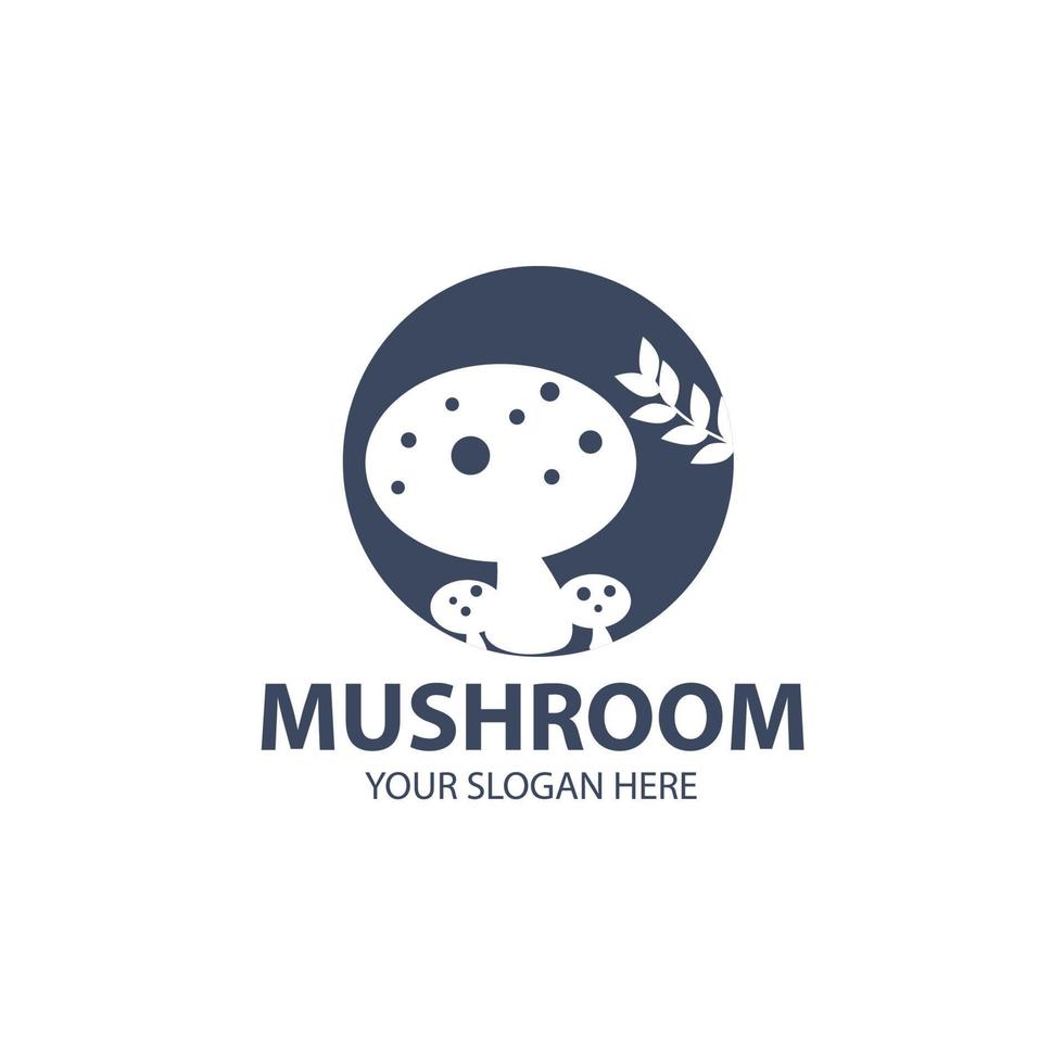 Logo for your business with cute mushroom character vector