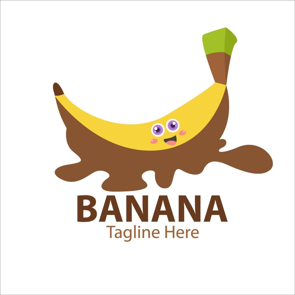 Logo for your business with cute banana character vector