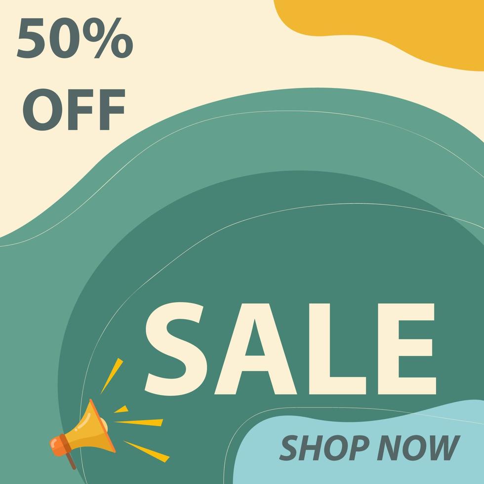 Sale banner template design. vector