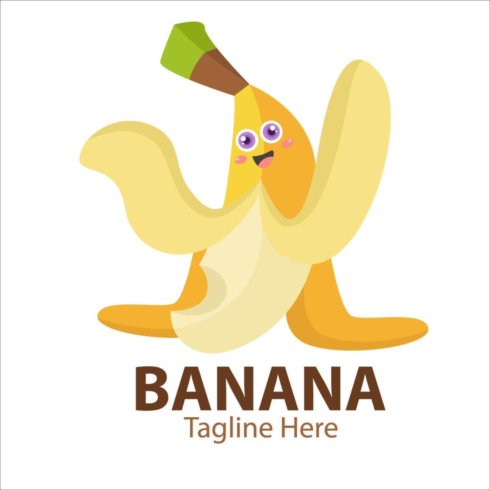 Logo for your business with cute banana character vector