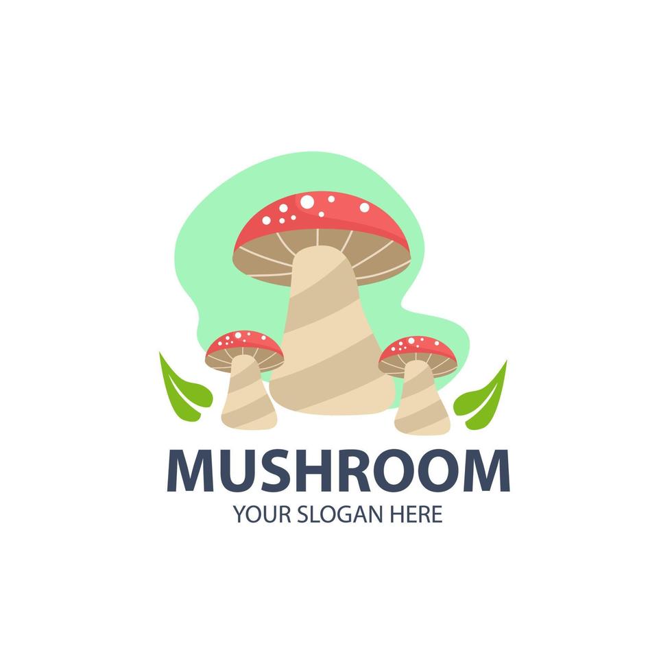 Logo for your business with cute mushroom character vector
