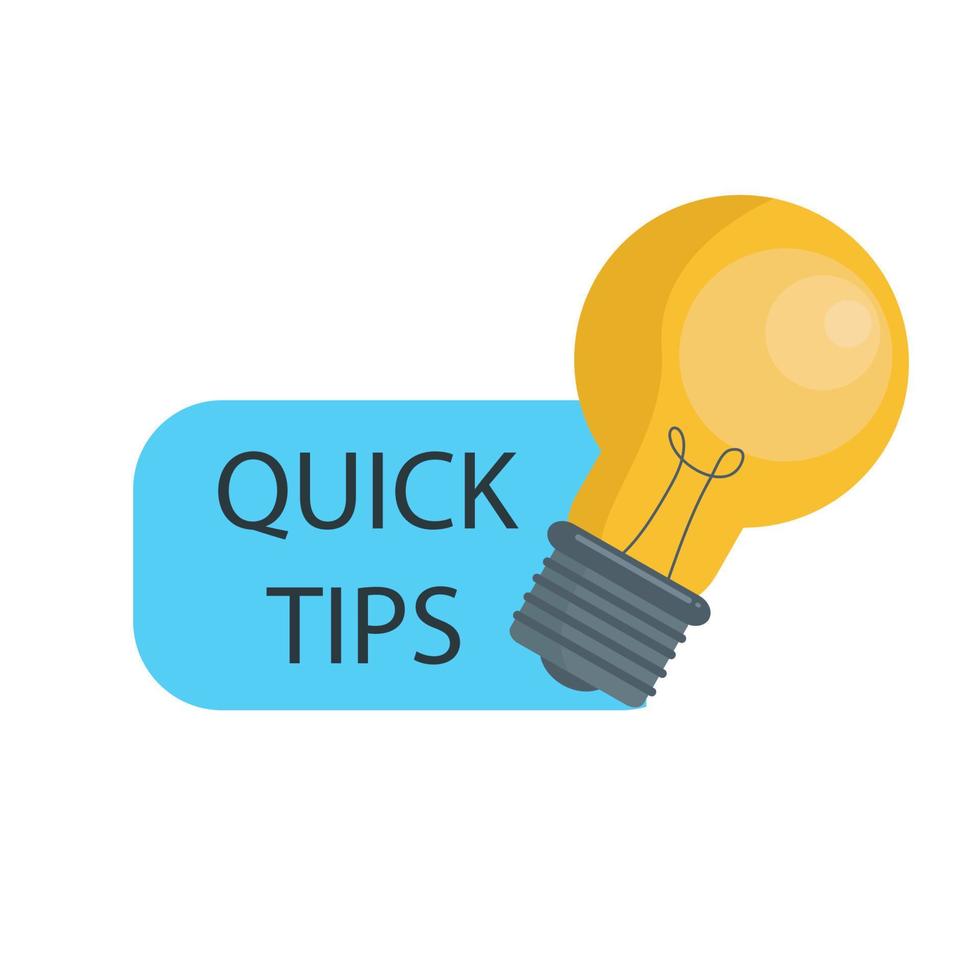 Quick tips label design vector