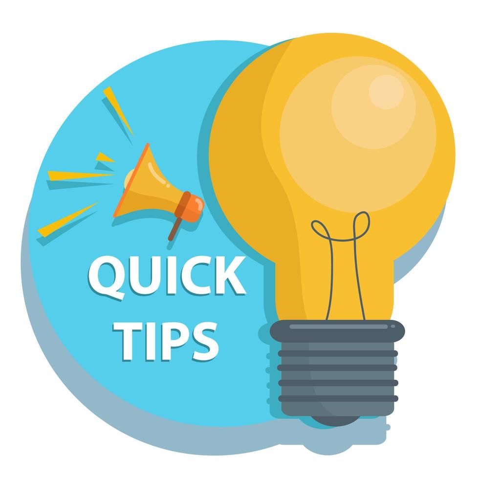 Quick tips label design vector