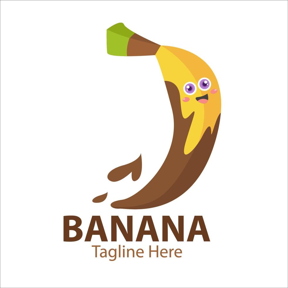 Logo for your business with cute banana character vector