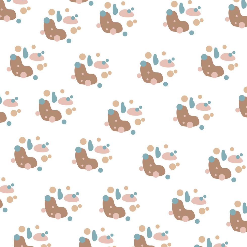 Vector illustration of elegant pattern with cute leaves and animals