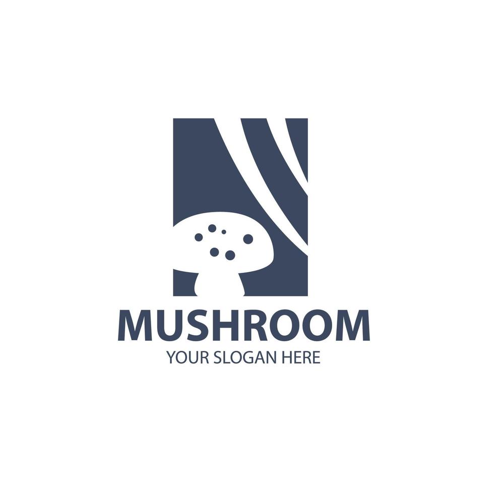 Logo for your business with cute mushroom character vector