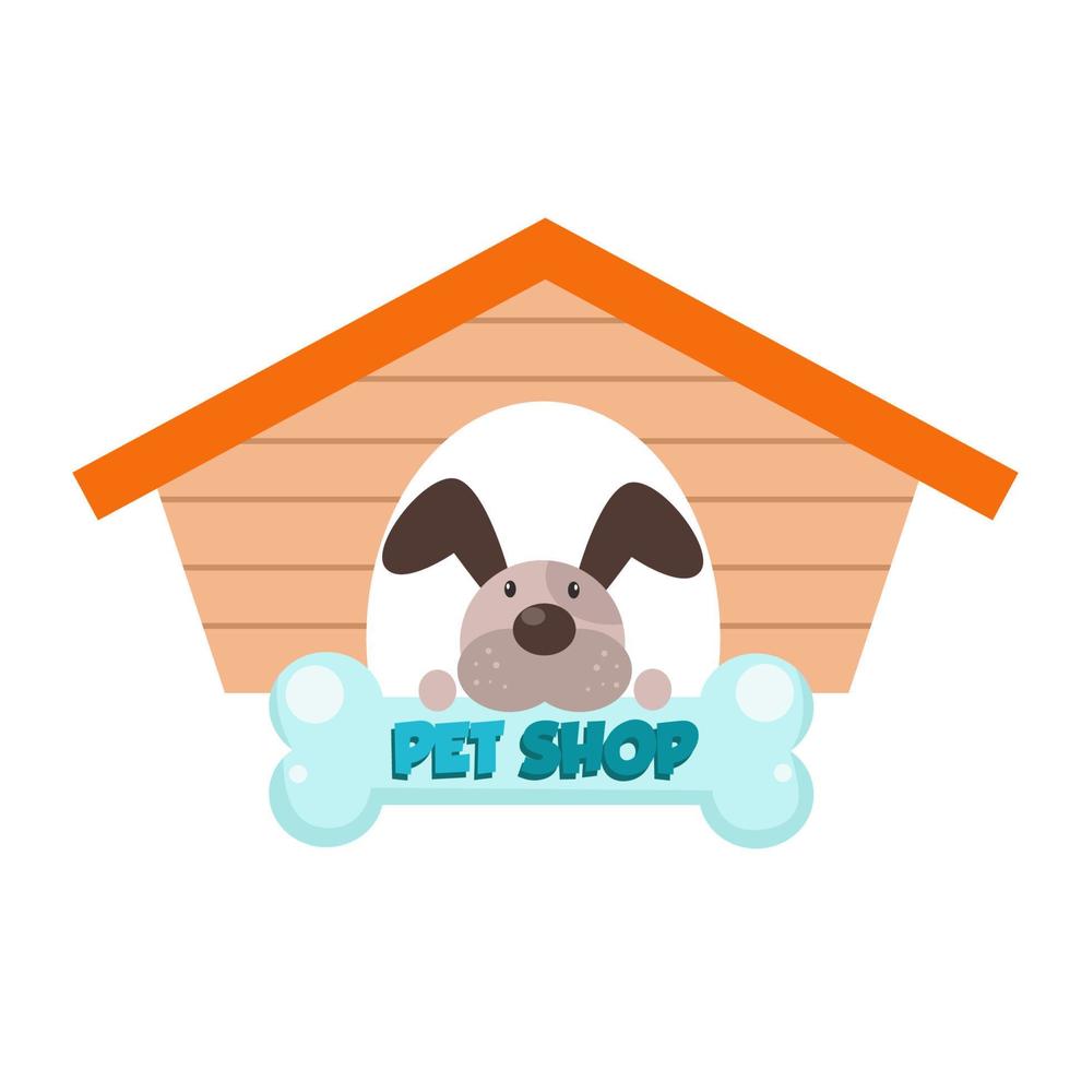 lindo logo para tu tienda de mascotas vector