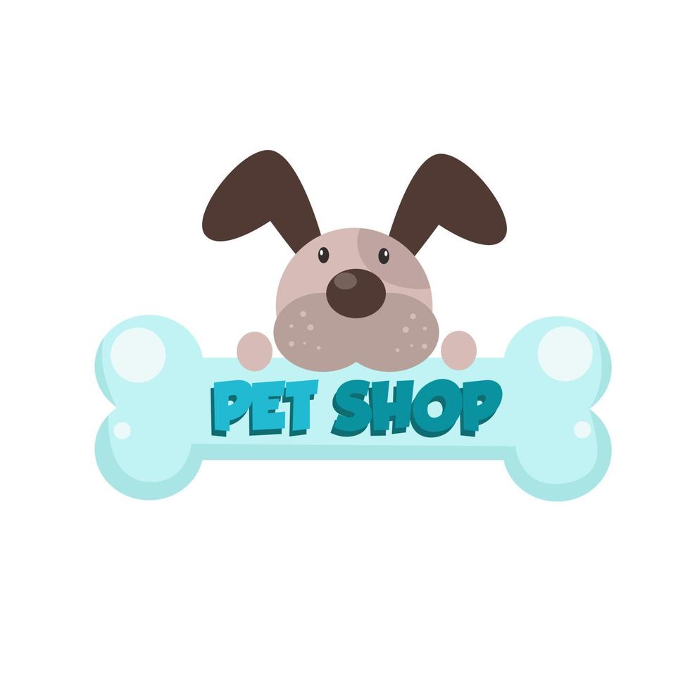 Cute logo for your pet shop vector