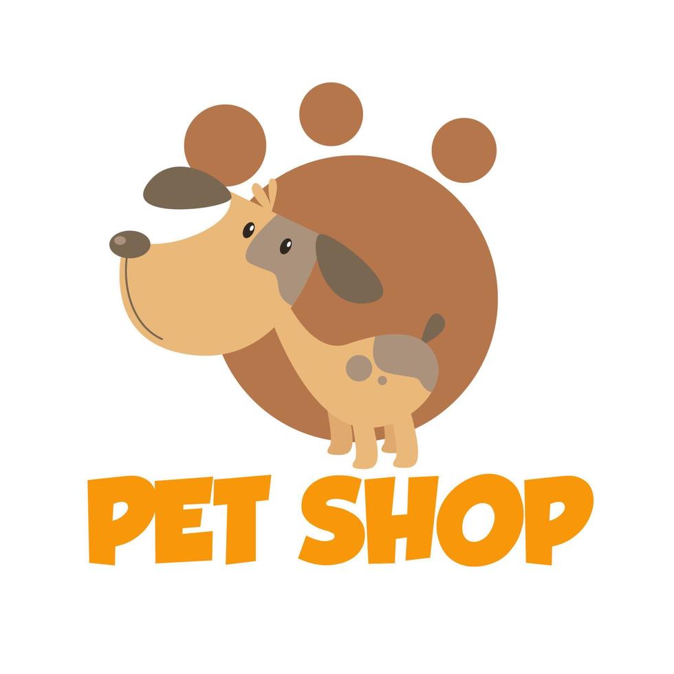Cute logo for your pet shop vector