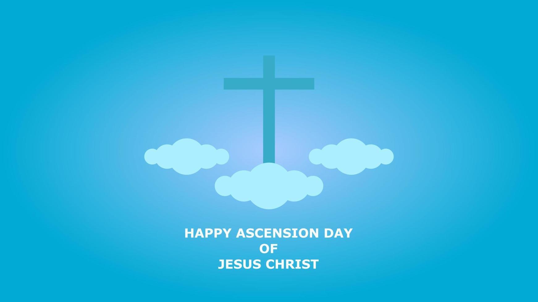 fondo cristiano con cruz. puede usar este activo para su contenido como feliz día de pascua, viernes santo, día de la ascensión, adoración, transmisión, presentación, transmisión y más. nube y luz. vector