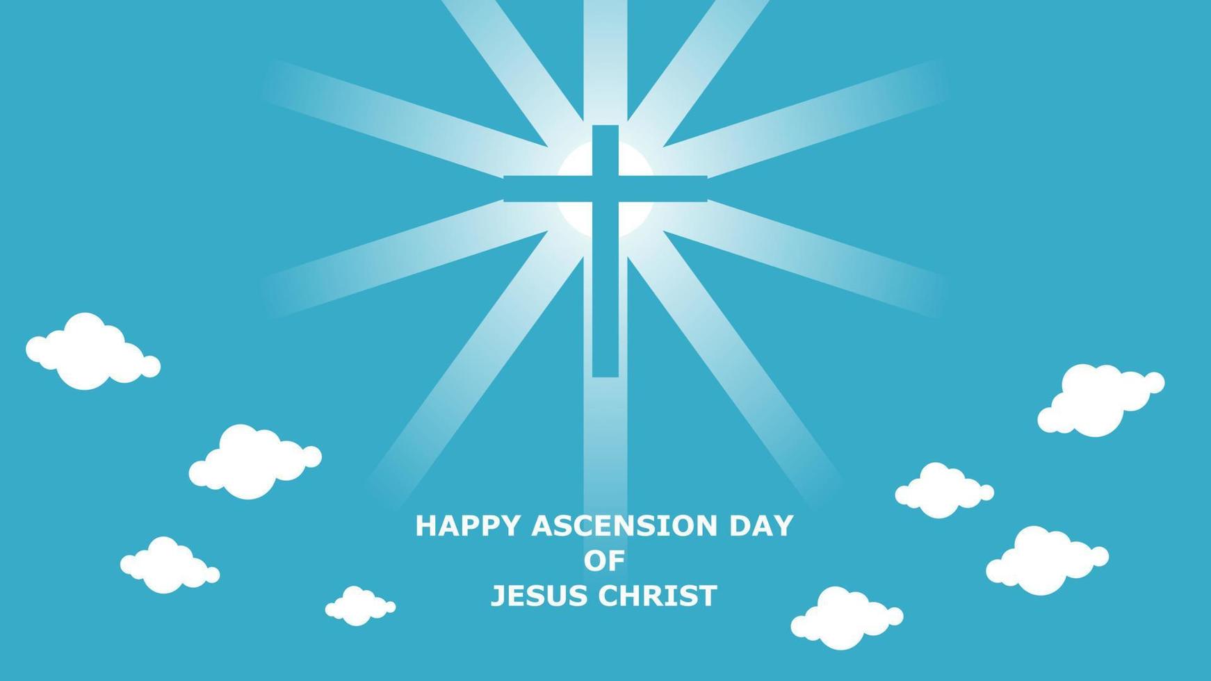 Christian Background with Cross. You can use this asset for your content like as Happy Easter Day, Good Friday, Ascension Day, worship, streaming, presentation, broadcast and anymore. Cloud and light. vector